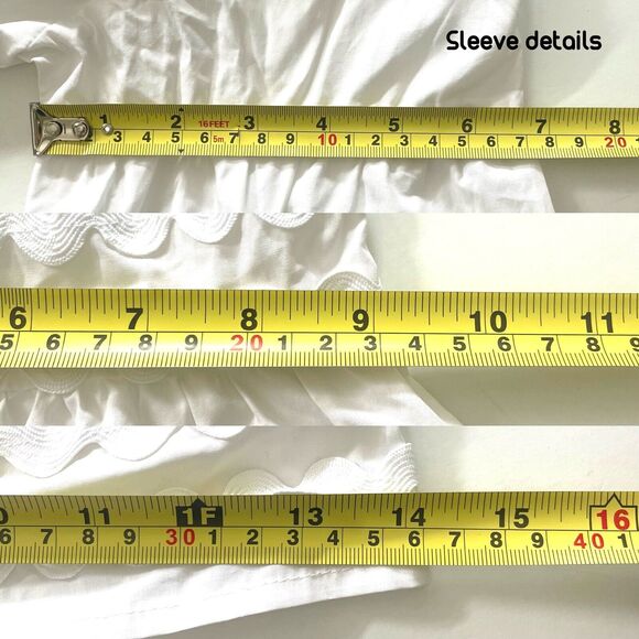 NWT Lisa Marie Fernandez for Target White Ric Rac Midi Dress Bell Sleeve - Picture 15 of 16